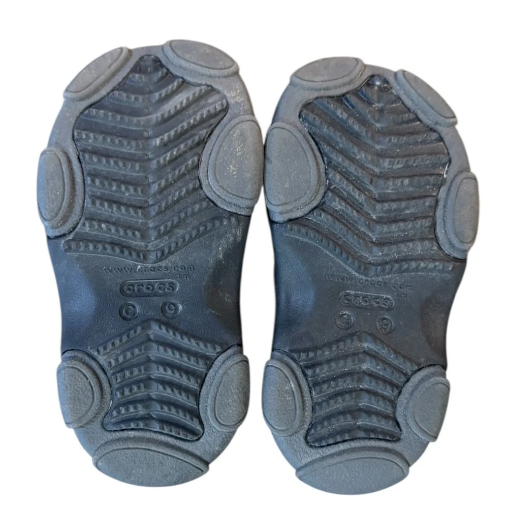 Crocs All Terrain Toddler Fisherman Sandal Black Closed Toe Slip-on Children’s 9
